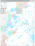 Crow Wing County Wall Map Premium Style